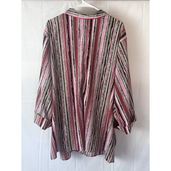 Catherines Womens 4X Pink Long‎ Sleeve Top Lightweight - Picture 9 of 9